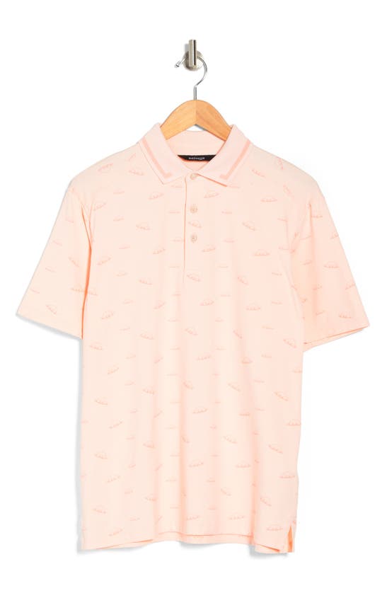 Radmor Taylor Bobrad Cup Logo Graphic Polo In Pale Pink