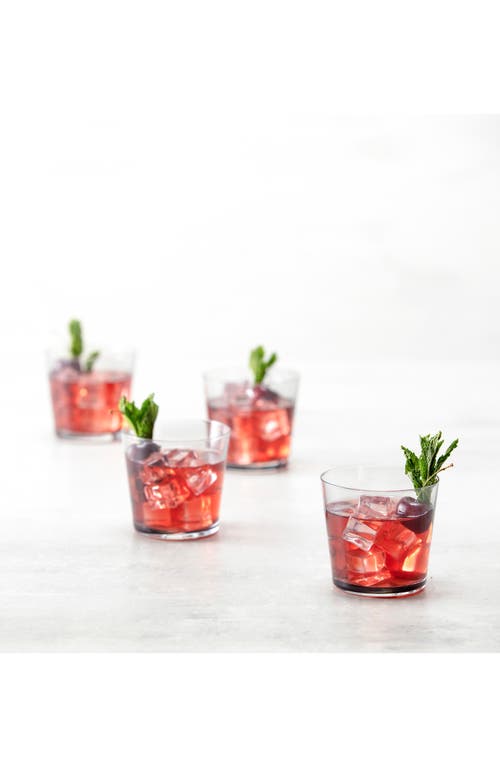 Fortessa Together Set Of 4 Tritan Crystal Double Old Fashioned Glasses In Graphite