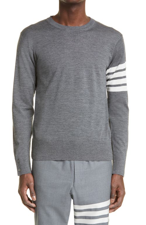 Thom Browne Men's 4-Bar Merino Wool Sweater Grey at