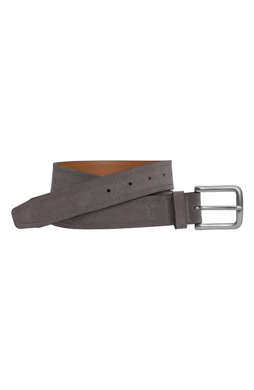 Johnston & Murphy Baldwin Suede Belt Gray English at Nordstrom,