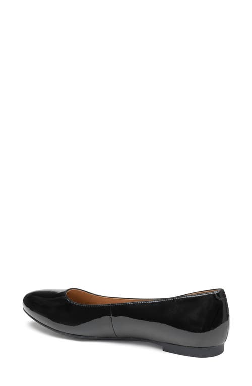 Johnston & Murphy Delanie Ballet Flat In Black Patent Leather
