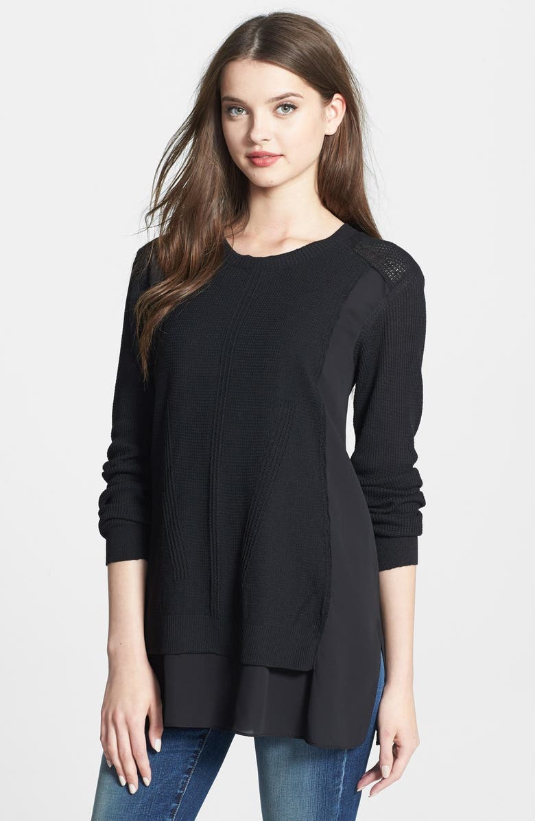 Beatrix Ost Sheer Inset Tunic Sweater | Nordstrom