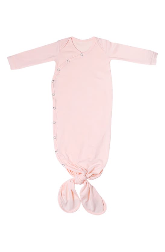 Copper Pearl Babies' Newborn Knotted Gown In Light/ Pastel Pink