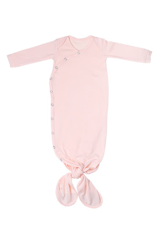 Shop Copper Pearl Newborn Knotted Gown In Light/ Pastel Pink