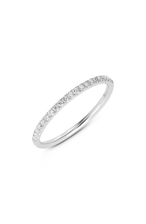 0.25-Carat Pavé Lab Created Diamond Ring in 14K White Gold