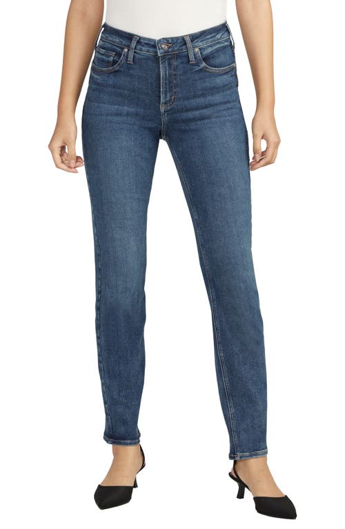 Silver Jeans Co. Infinite Fit Mid Rise Straight Leg Jeans in Indigo at Nordstrom, Size Medium 29