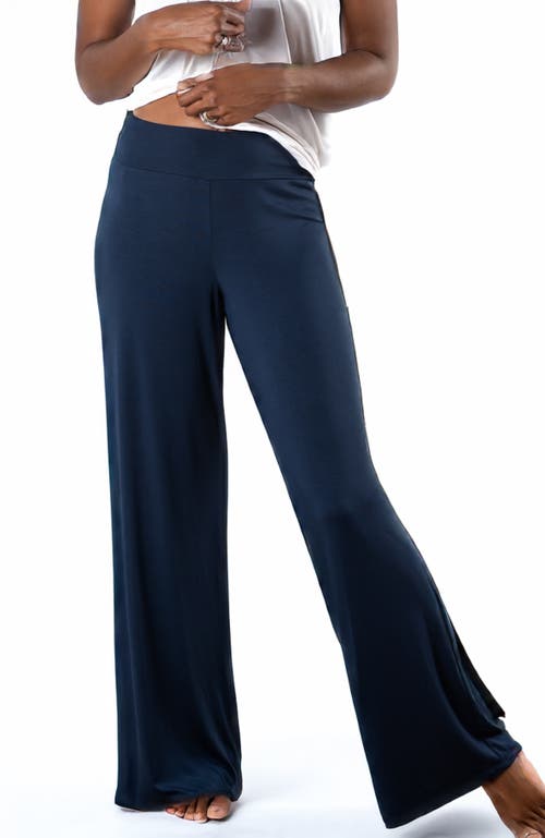 Jjwinks Power Pants Wide Leg Lounge & Live Palazzo In Navy