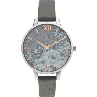Olivia Burton Terrazzo Florals Faux Leather Strap Watch,