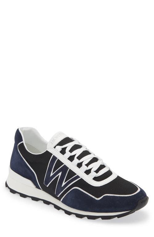 Jm Weston On My Way Ghillies Sneaker In Black/white/navy
