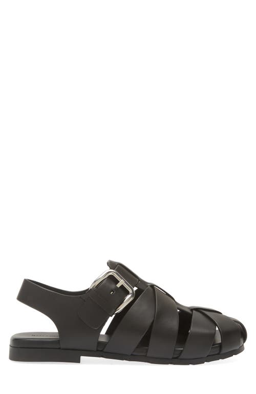 Shop Bottega Veneta Alfie Fisherman Sandal In Black