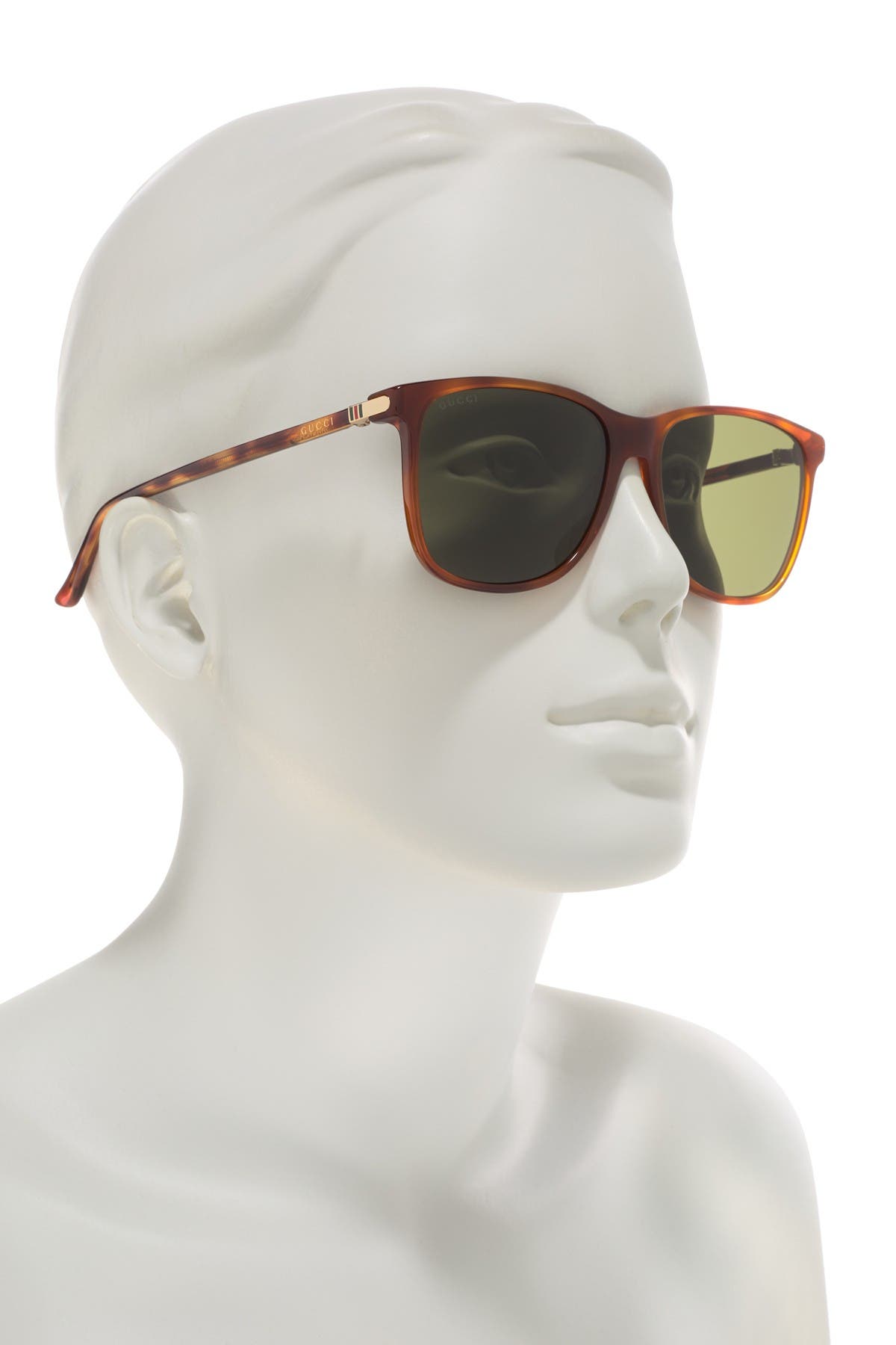 gucci 57mm square sunglasses black