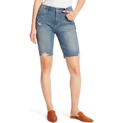 Ella Moss Distressed Denim Bermuda Shorts, Blue