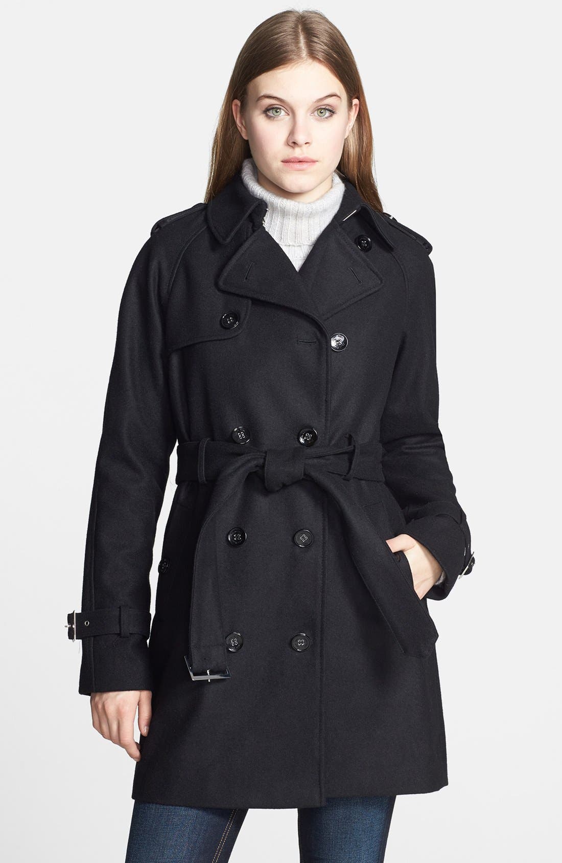 Calvin Klein Wool Blend Trench Coat Nordstrom