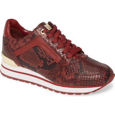 Michael Michael Kors Billie Perforated Sneaker- Burgundy