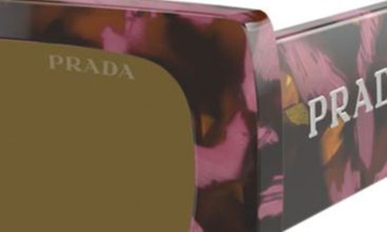 Prada Rectangular-frame Sunglasses Sunglasses In Brown Tort
