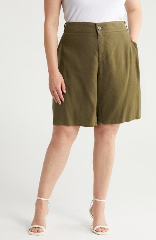 KUT from the Kloth Pleated Linen Blend Shorts at Nordstrom