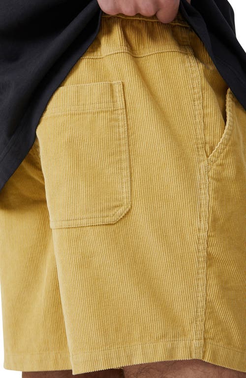 Shop Cotton On Easy Cotton Blend Drawstring Shorts In Gold Corduroy
