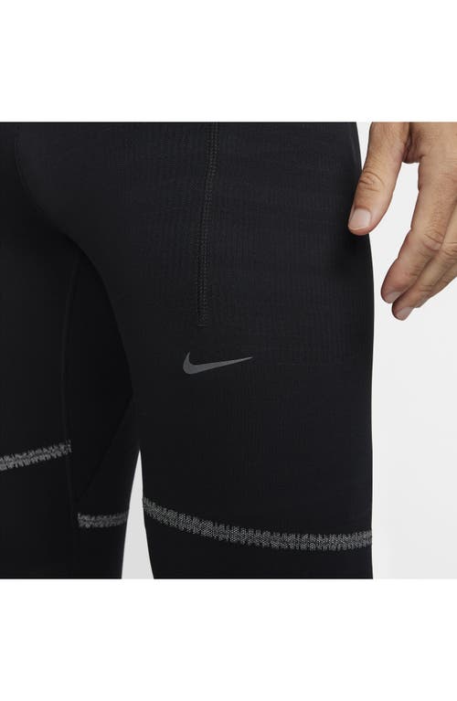 Shop Nike Dri-fit Run Division Running Tights In Black/dark Stucco