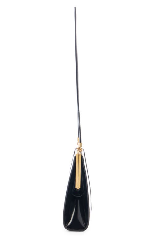 Saint Laurent Small Sac Colorblock Leather Shoulder Bag In Sea Salt/nero