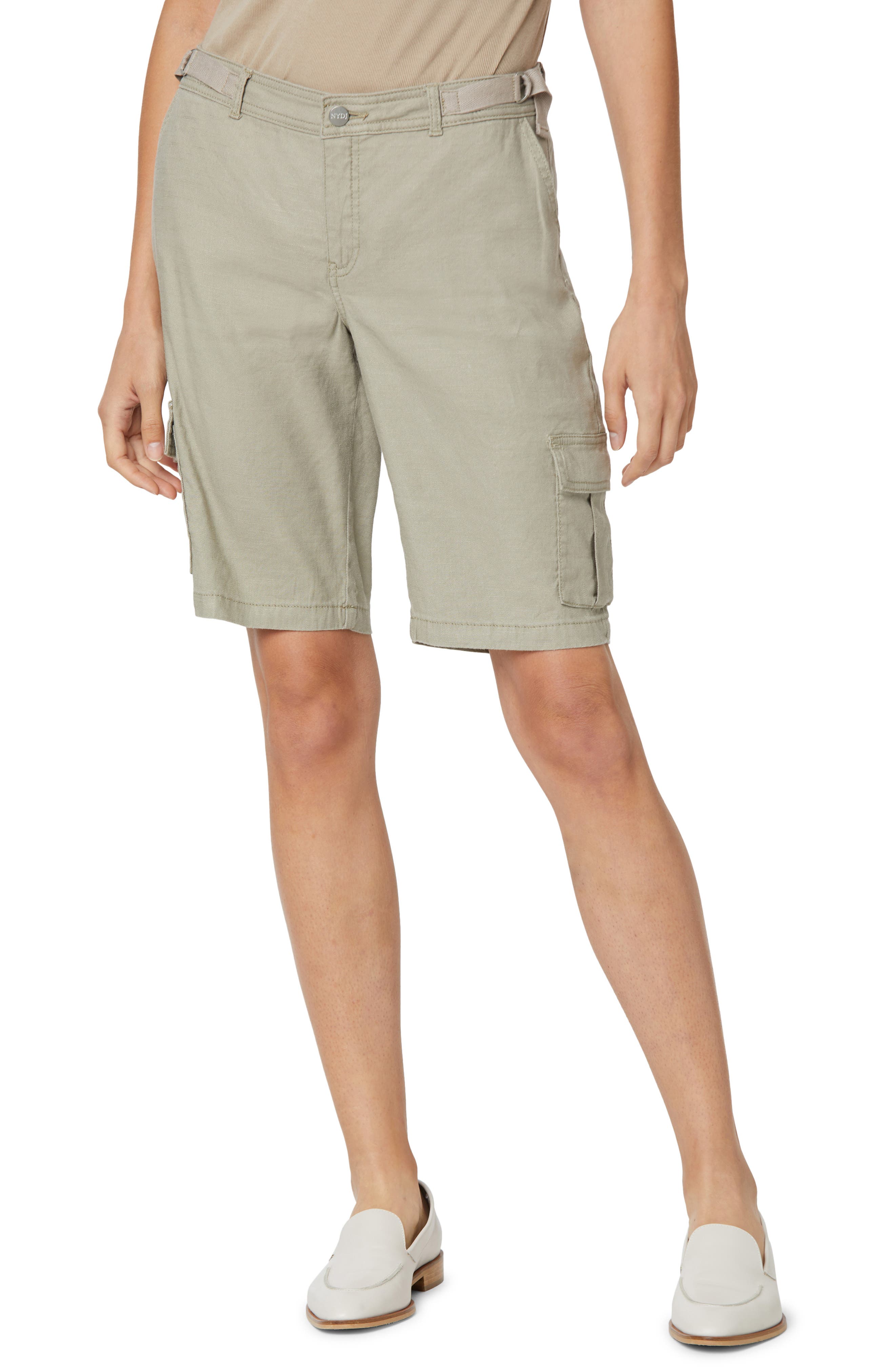 nydj linen shorts