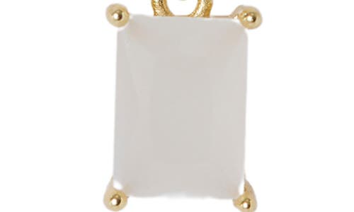 Argento Vivo Sterling Silver Birthstone Pendant Necklace In June/milky Qtz