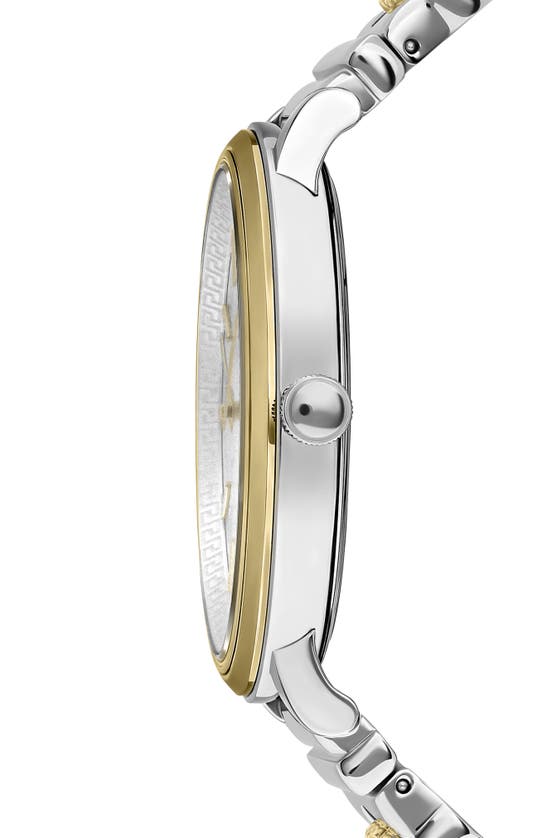 Versace V-circle Logomania Bracelet Watch, 38mm In Yellow Gold