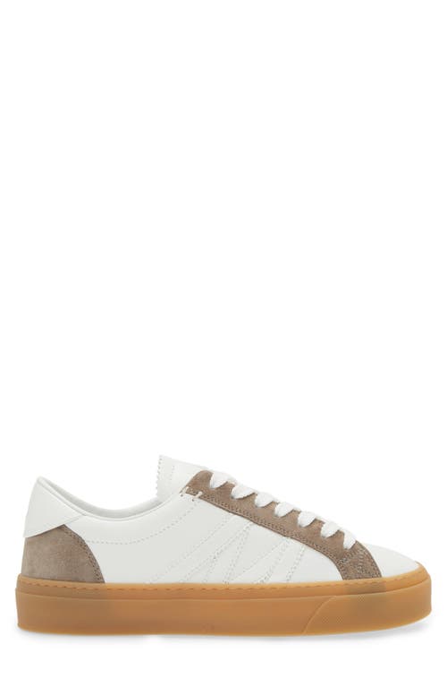 Shop Moncler Monaco Lace-up Sneaker In White