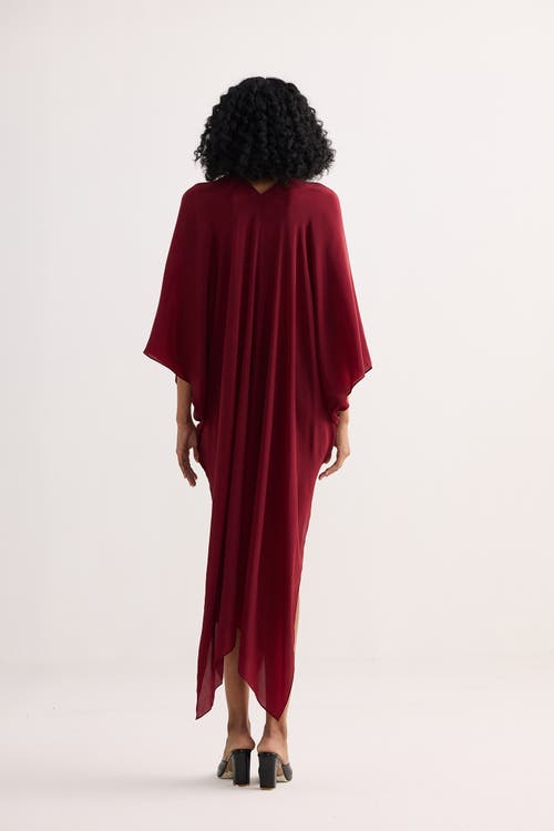 REISTOR REISTOR FRONT TWIST KAFTAN DRESS 