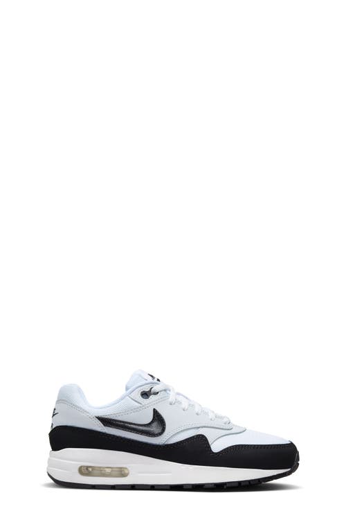 Shop Nike Kids' Air Max 1 Sneaker In White/black/pure Platinum