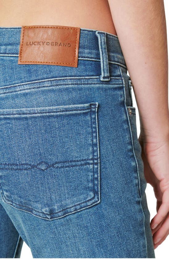 LUCKY BRAND LUCKY BRAND SWEET STRAIGHT RAW HEM MID RISE CROP STRAIGHT LEG JEANS