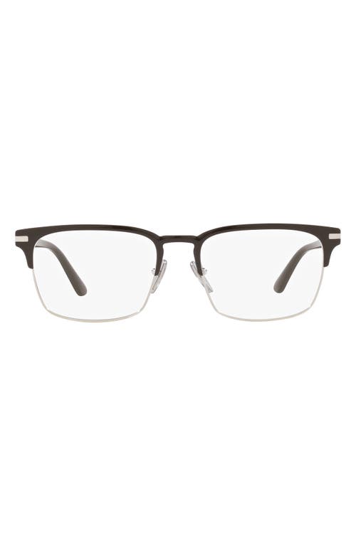 55mm Square Optical Glasses in Silver