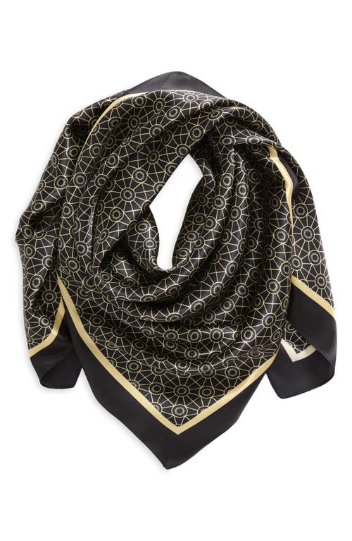 Nordstrom Print Square Silk Scarf In Black