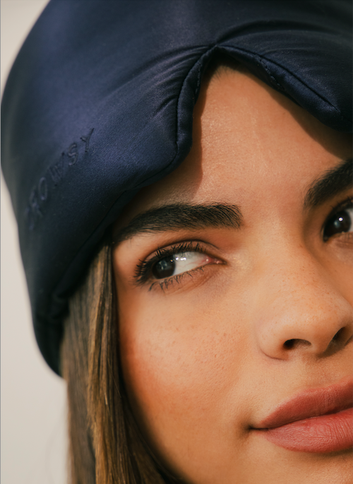 Drowsy Sleep Co . Eyelash Protecting Sleep Mask In Midnight Blue