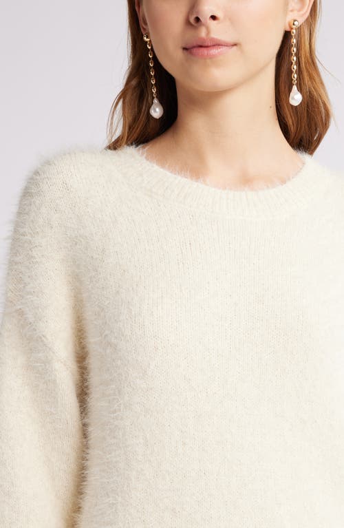 Open Edit Boyfriend Sweater In Ivory Dove
