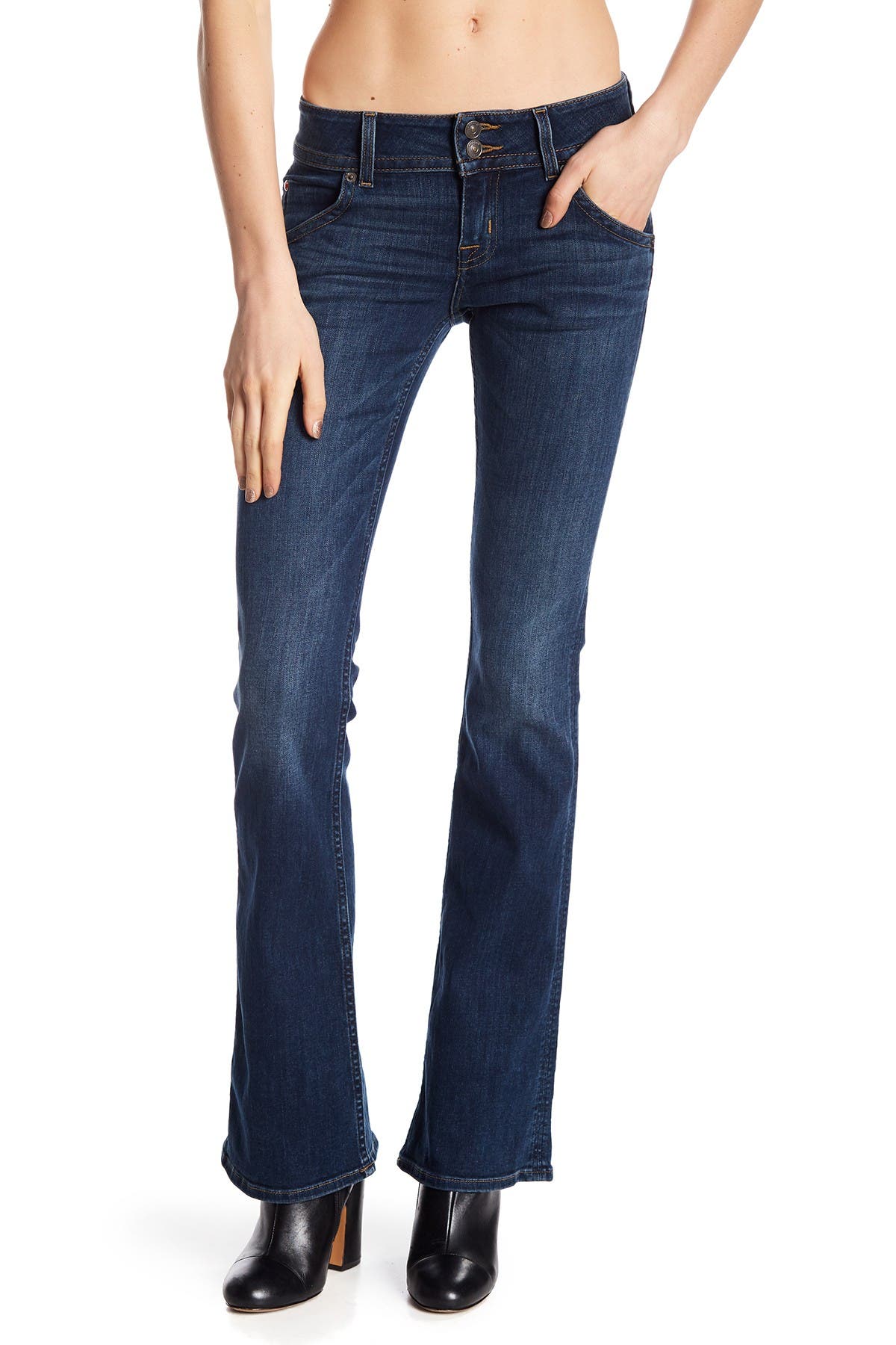 hudson signature mid rise bootcut jeans