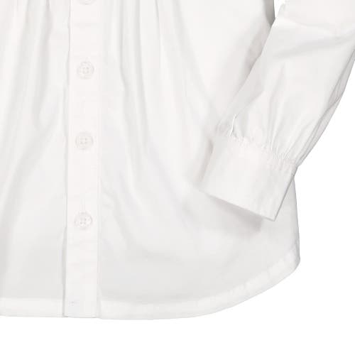 Hope & Henry Baby Girls' Organic Pintuck Button Down Blouse, Infant In White