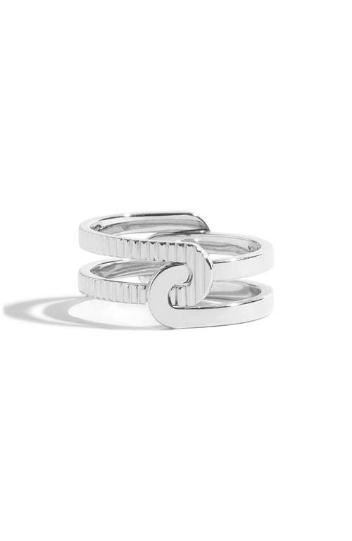 JEM Paris Étreintes Half Ridged Ring in 18K White Gold at Nordstrom, Size 2.5