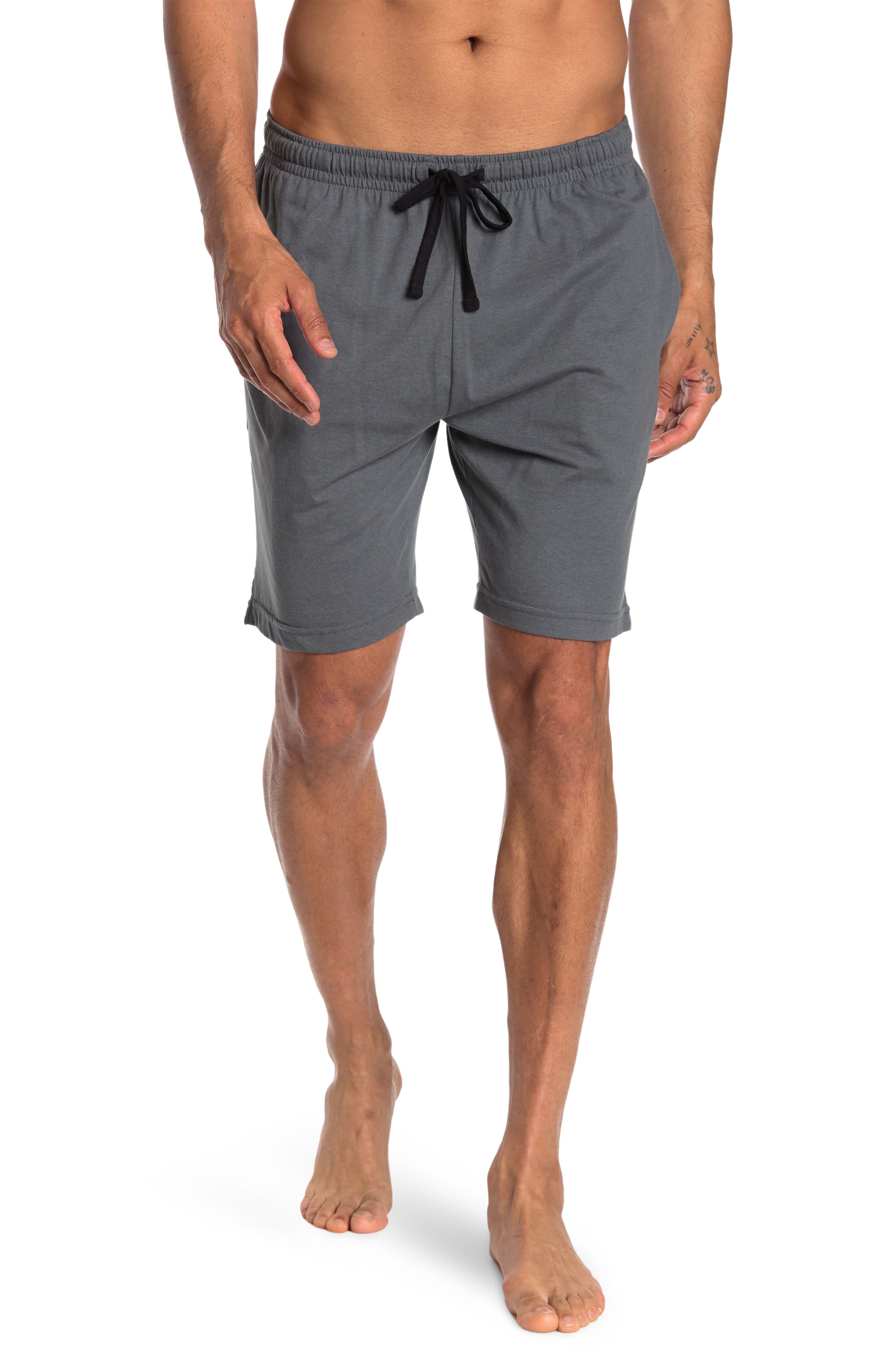 Mister Jersey Lounge Shorts In Charcoal