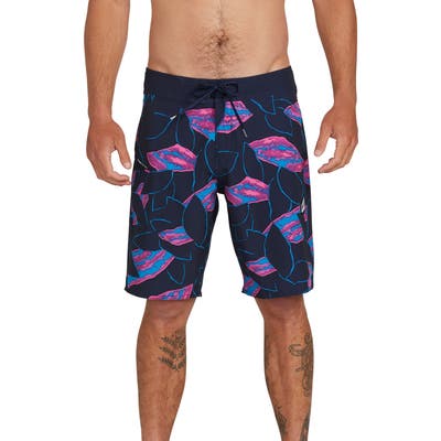 Volcom Secret Leaf Mod Board Shorts, Blue