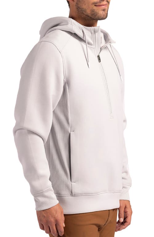 Shop Cutter & Buck Roam Interlock Half Zip Hoodie In Solitare