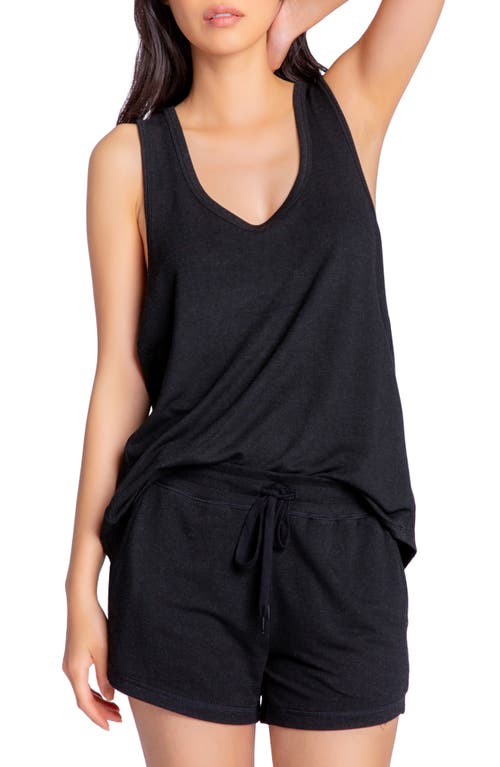 PJ Salvage Scoop Neck Sleep Tank in Black at Nordstrom, Size X-Small
