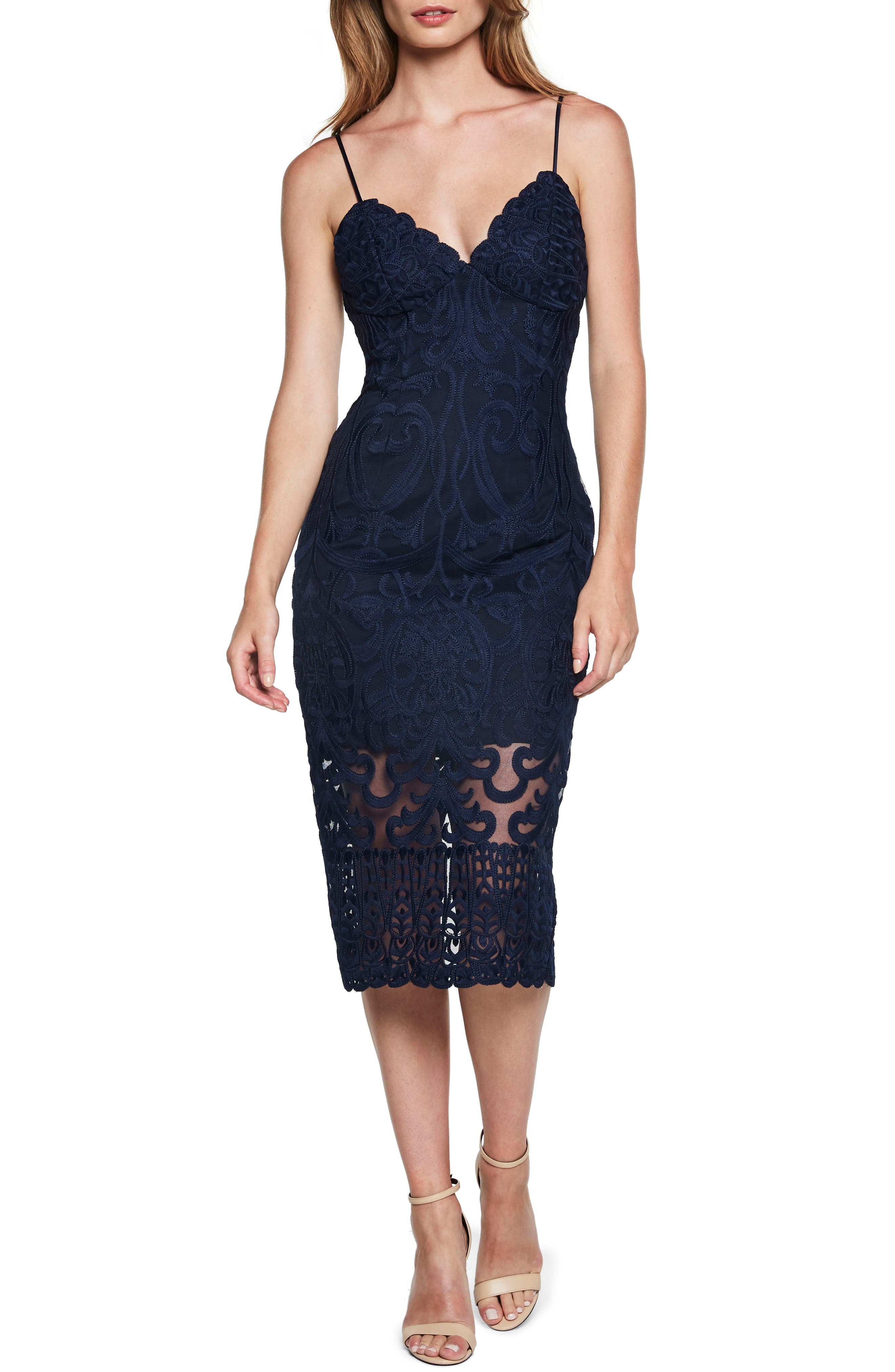 gia lace pencil dress