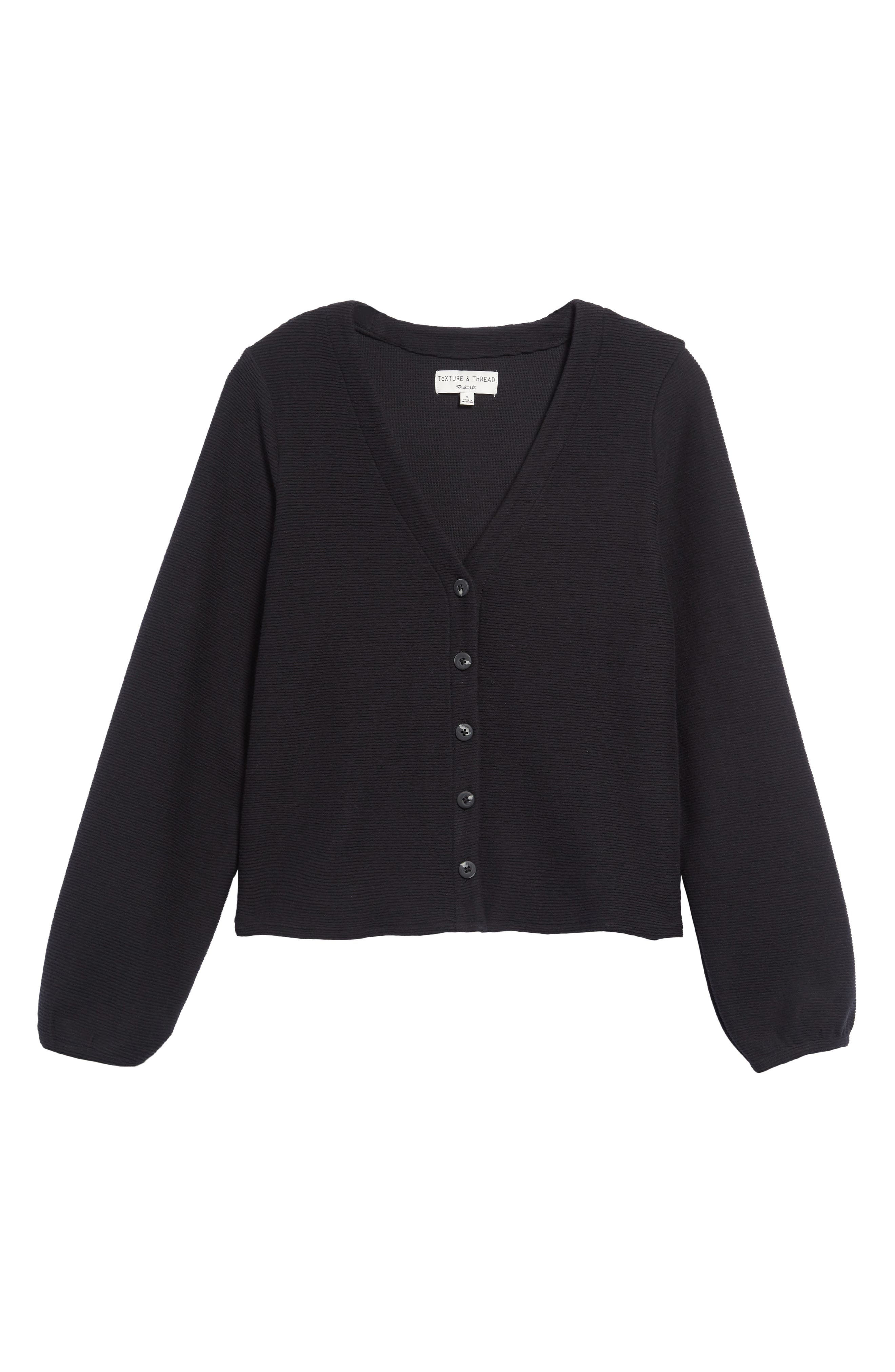 Madewell Texture & Thread BubbleSleeve Cardigan Nordstrom