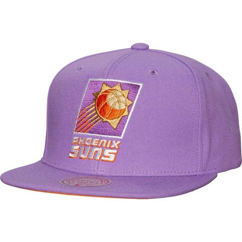 Men's Toronto Raptors Mitchell & Ness White/Purple Hardwood Classics  Paintbrush Snapback Hat