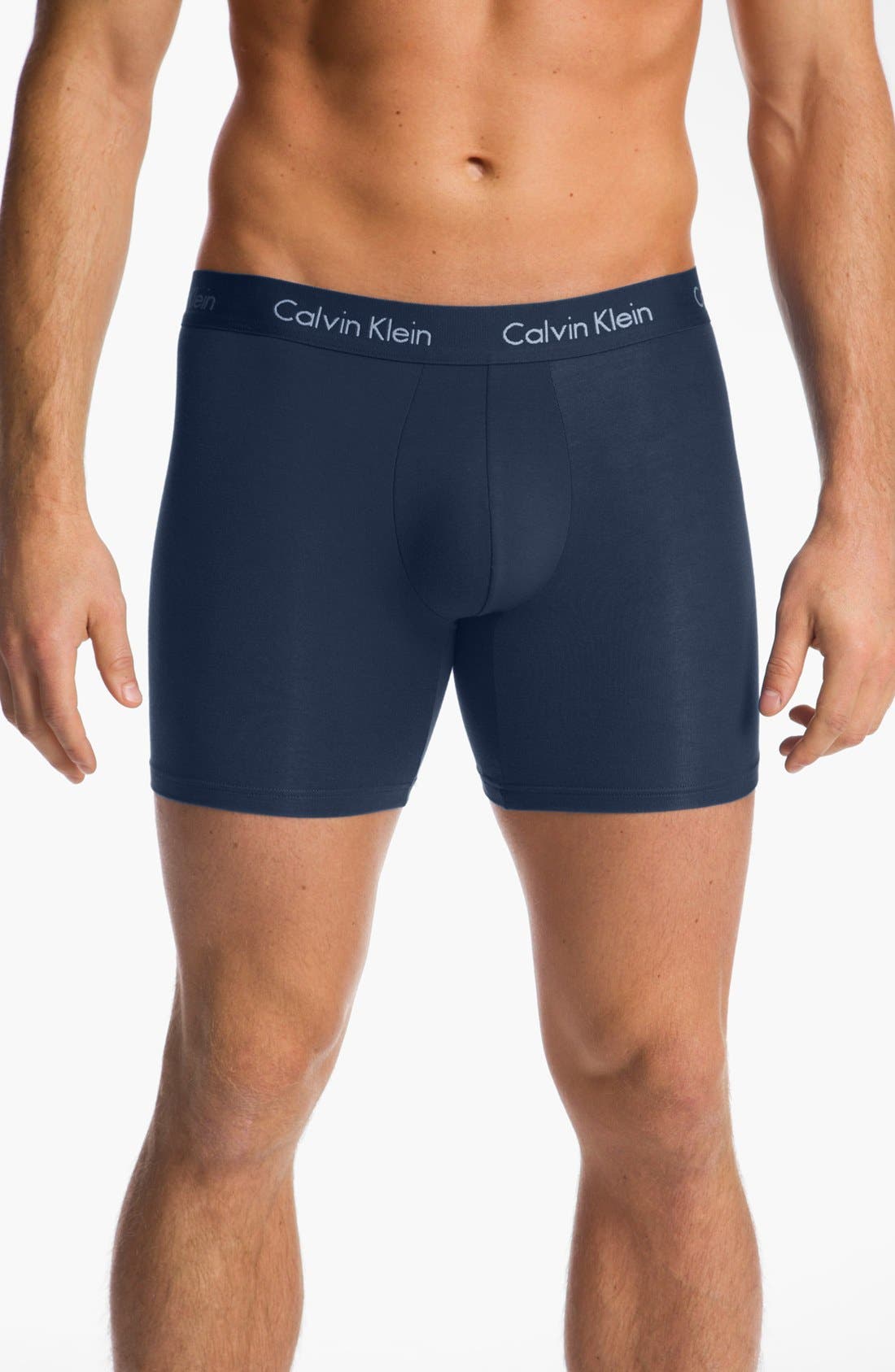 UPC 034497718988 product image for Calvin Klein 'U5555' Micromodal Boxer Briefs Blue Shadow Large | upcitemdb.com