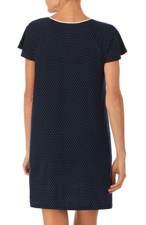 Kate Spade New York Short Sleeve Sleep Shirt In Black Pt