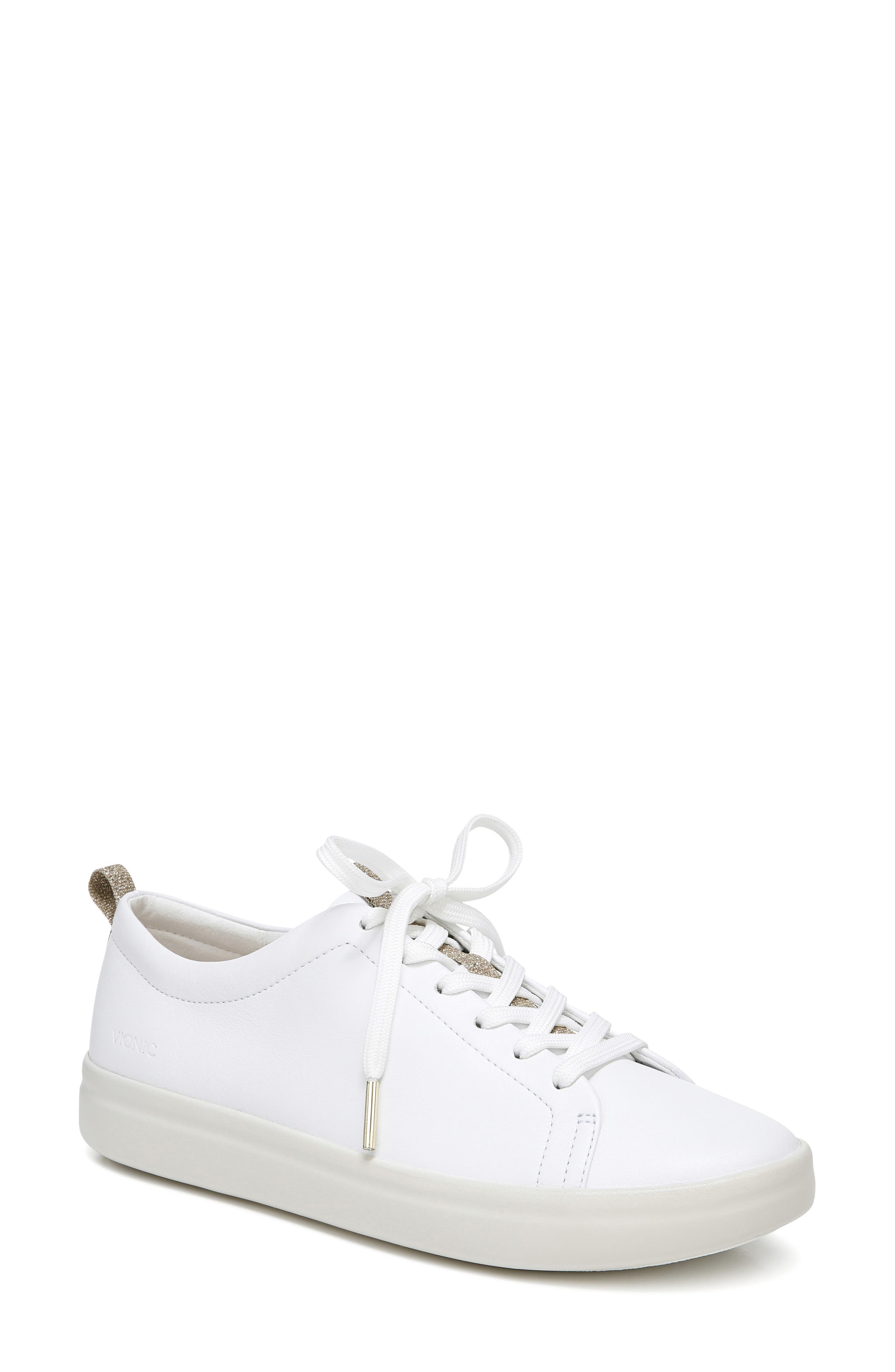 vionic white leather sneakers