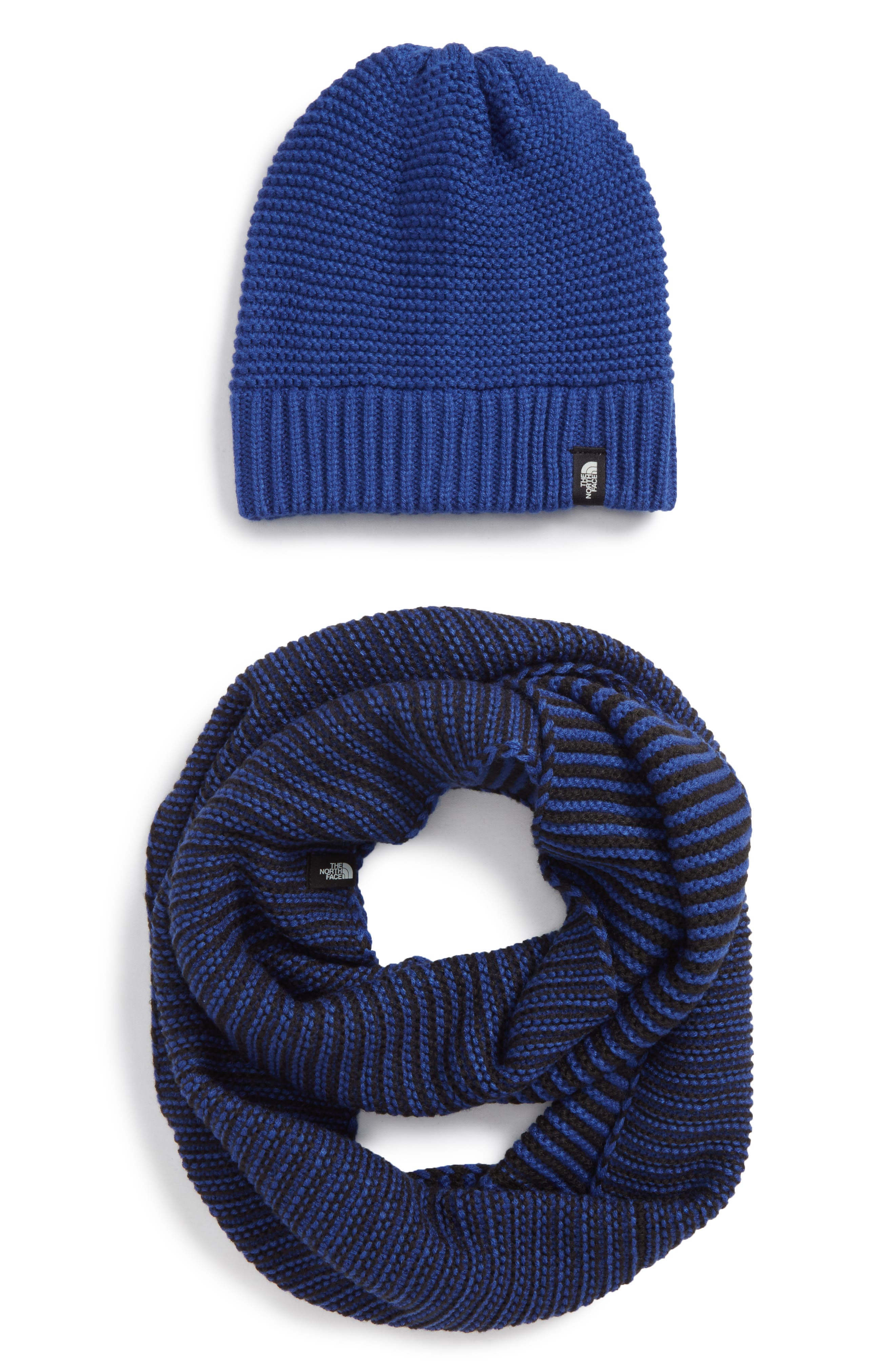north face hat and scarf set