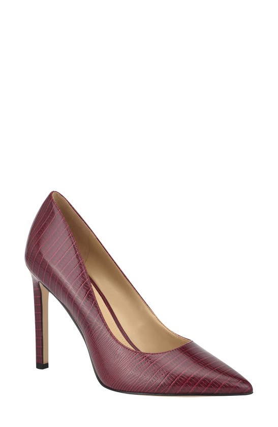 Click to view more detailed imagery on our partner's website Nine West Women's Tatiana Pointy Toe Pumps Women's Shoes In Wine Lizard