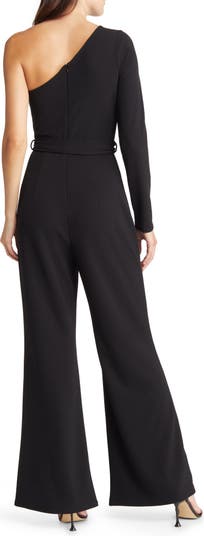 Black Jumpsuit - Wide-Leg Jumpsuit - One-Shoulder Jumpsuit - Lulus